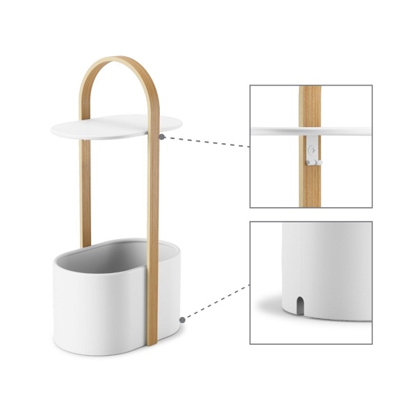 UMBRA stolik kawowy BELLWOOD biały naturalny - Umbra